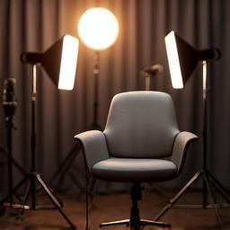 Corporate interview setup with key lights