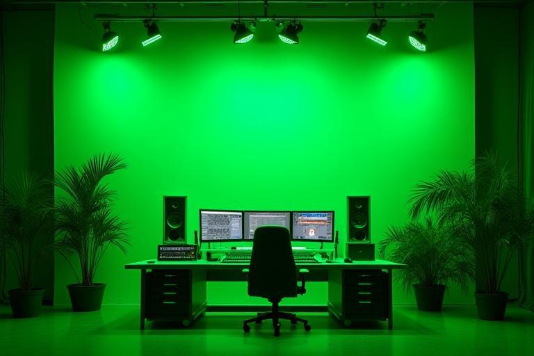 Green production studio using LED lighting